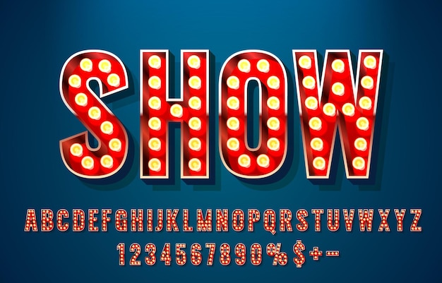 Show font set collection letters and numbers symbol vector illustration