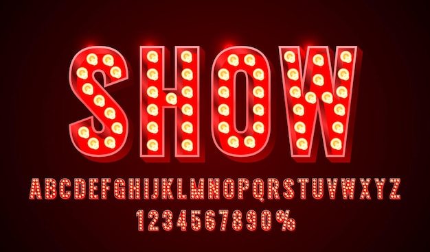 Show font set collection letters and numbers symbol vector illustration