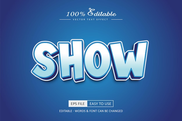 show text effect style