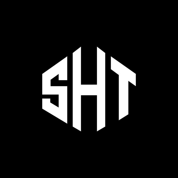 SHT letter logo design with polygon shape SHT polygon and cube shape logo design SHT hexagon vector logo template white and black colors SHT monogram business and real estate logo