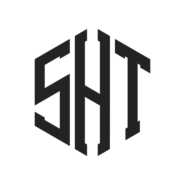 SHT Logo Design Initial Letter SHT Monogram Logo using Hexagon shape