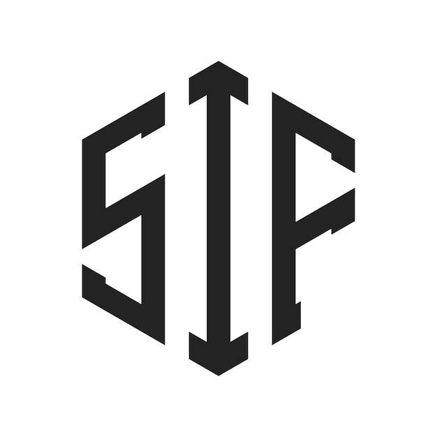SIF Logo Design Initial Letter SIF Monogram Logo using Hexagon shape