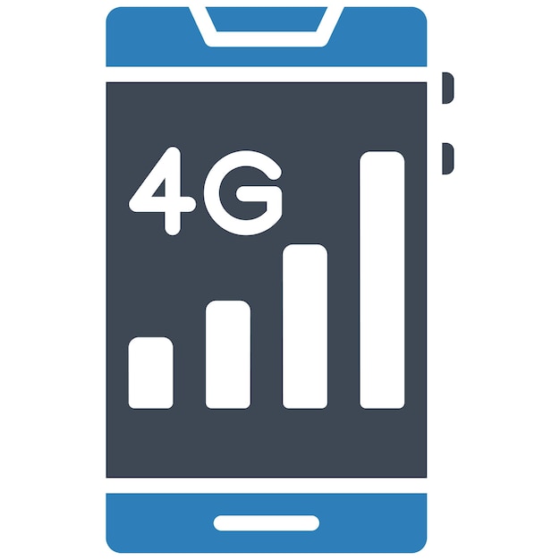 Signal Cellular 4 Bar Vector Illustration Style