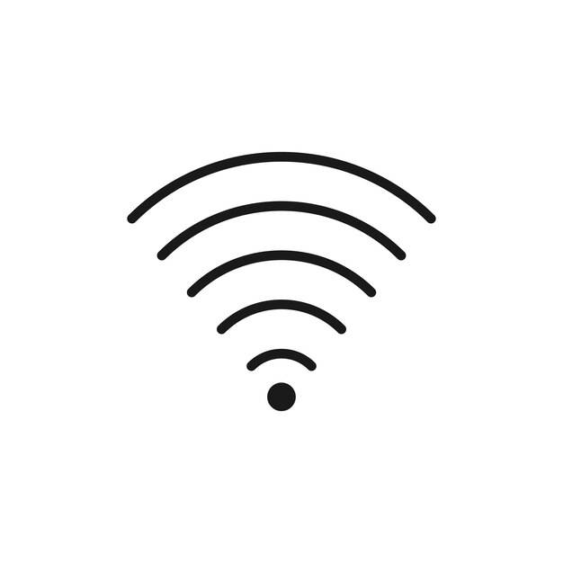 Signal connection line icon isolated on white Vector illustration