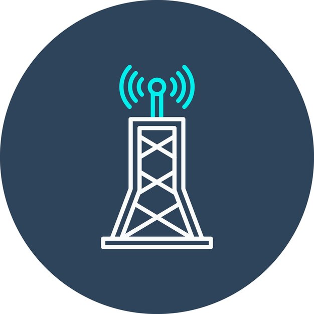 Signal Tower vector icon Can be used for Smart City iconset