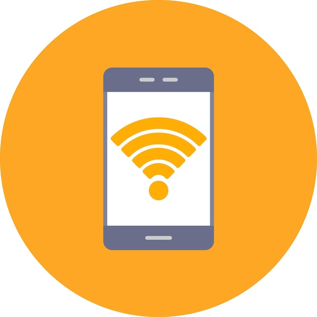 Signal Wifi 4 Bar Flat Illustration