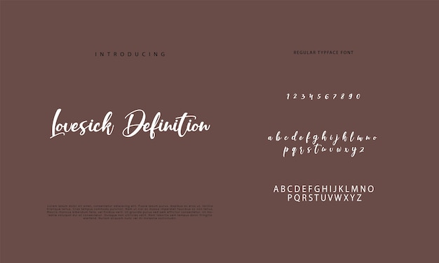 Signature Font Calligraphy Logotype Script Brush Font Type Font lettering handwritten