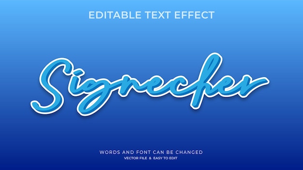 signature text effect