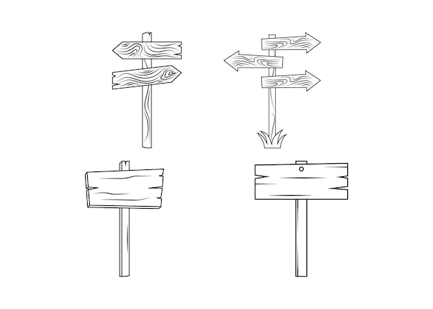 Signpost icon design template ilustration vector