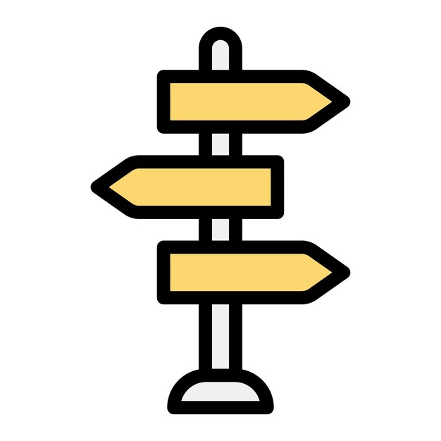 Signpost Vector Icon Design Illustration