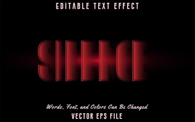 silence text effect