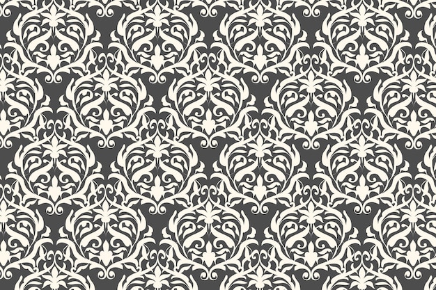 silver damask vector illustration