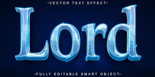 Silver Lords Vector Editable Text Effect Template