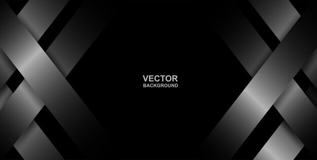 Silver steel overlap layer black background