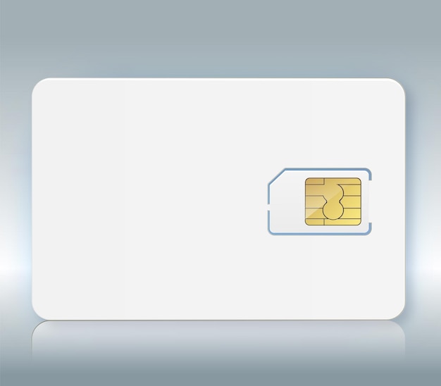 Sim card vector mobile phone icon chip simcard isolated d design gsm sim card mobile telecommunicati...