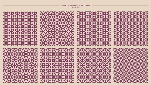 Simpel geometrisk mønsterdesignpakke. Gentaget abstrakt mønstergrafik.