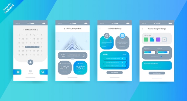 Simpel kalender app UI UX konceptside