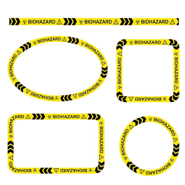Simpelt sæt Vector Oval, rektangel, cirkel, firkantet politilinje, ramme til dit elementdesign