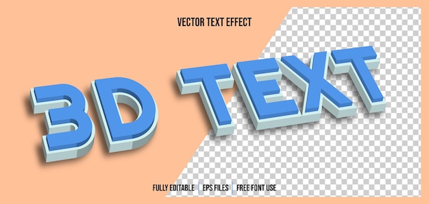 Simple 3d editable text effect