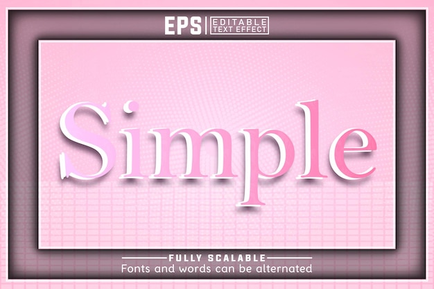 SIMPLE 3d Editable text effect