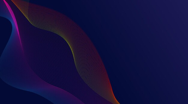 Simple abstract background gradient line wave