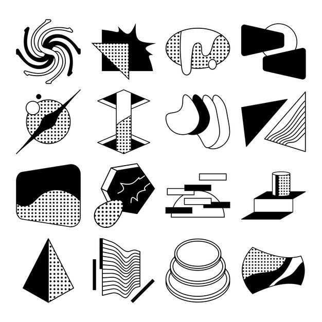 Simple Abstract Lined Dot Hole Concentric Art