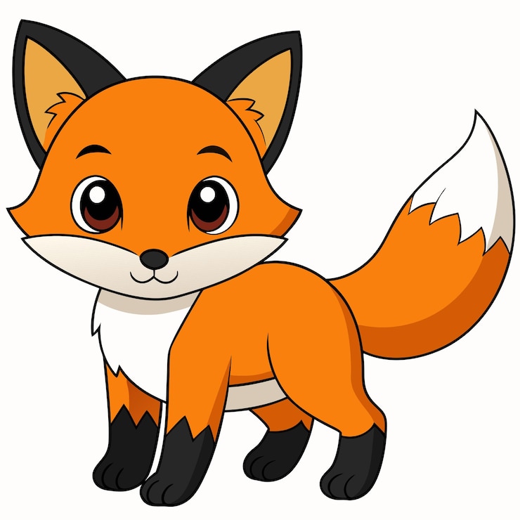 Vektör simple and cute fox icon