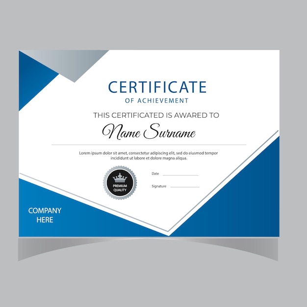 Simple and modern certificate design template modern creative and elegant certificate design