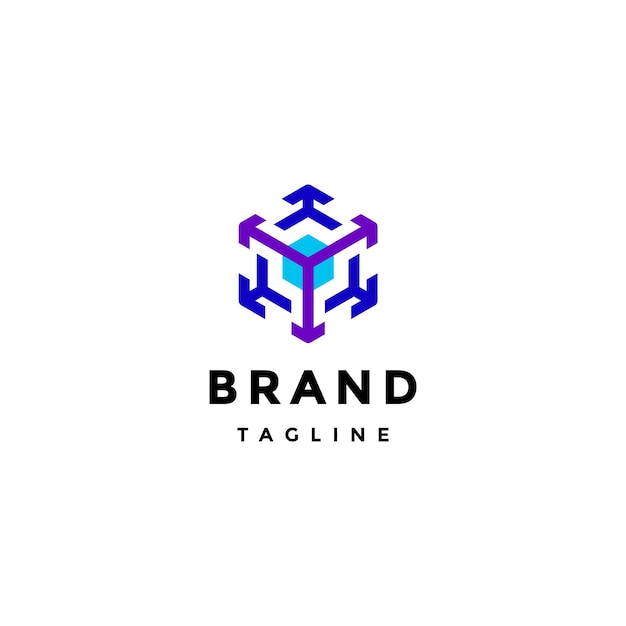 Simple Auto Running Cube Logo Design Cube With Arrow Symbols Going Any Direction Logo Design