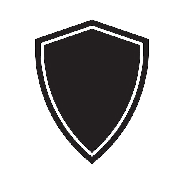 simple black shield icon