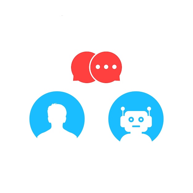 simple chatbot hotline logo concept of avatar internet helper smart conversation notification popup secretary aid messaging flat style trend