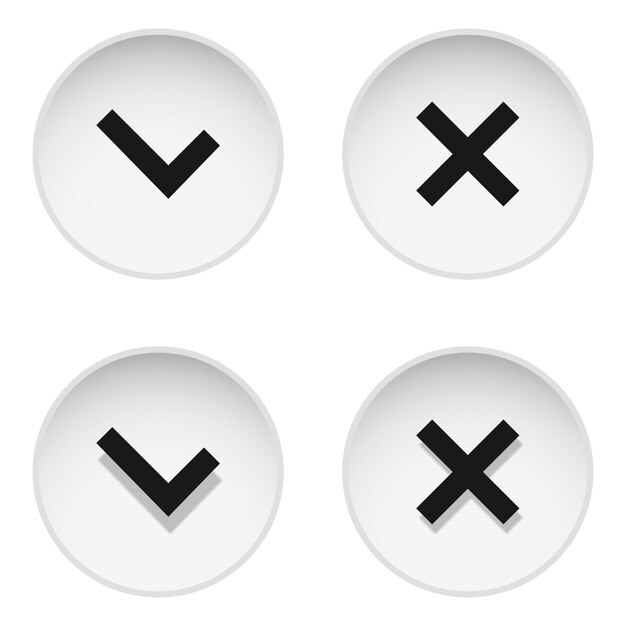 Simple Check Mark ikoner i en cirkel med en gradient. Vektor illustration