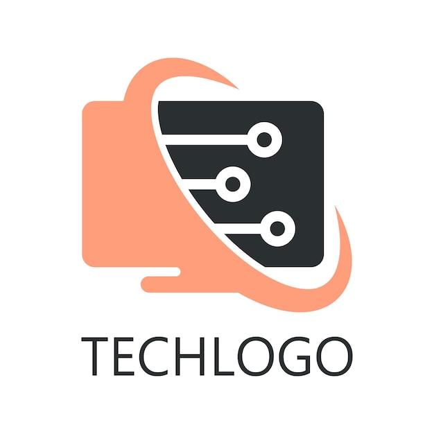 simple corporate technology futuristic logo