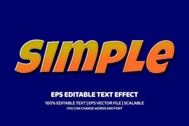 Simple editable text effect