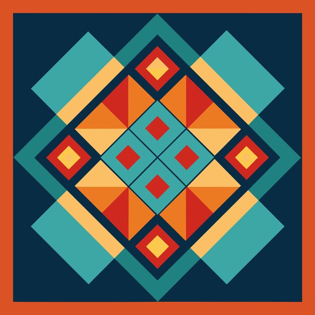 simple geometric pattern with a predominance Vector Illustration