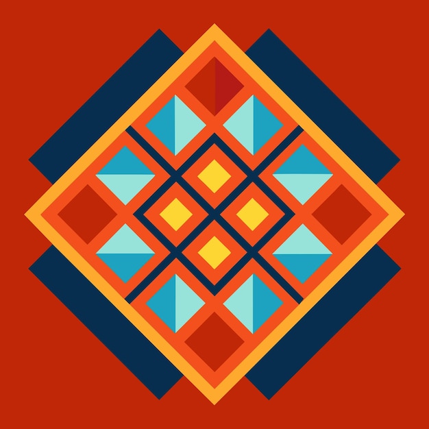 simple geometric pattern with a predominance Vector Illustration