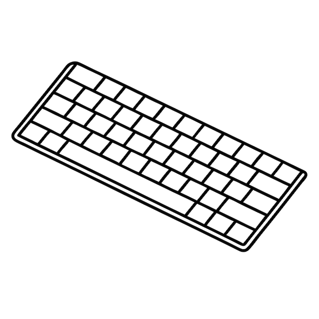 Simple Line Art Keyboard