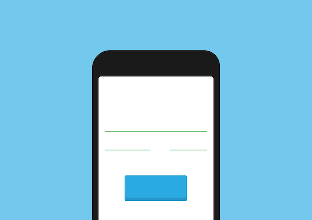 Simple smart phone in hand icon on white background Simple smart phone in hand icon
