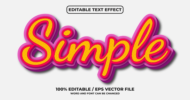 Simple text effect style