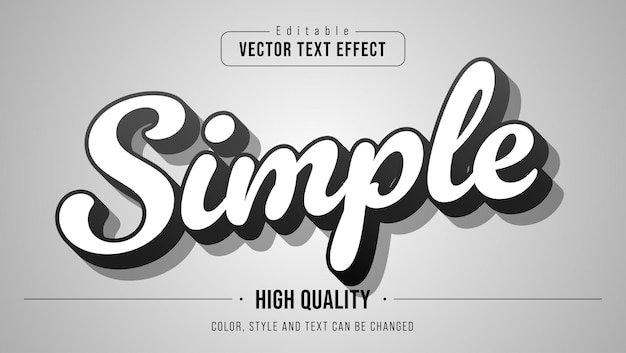 simple white vibes text effect