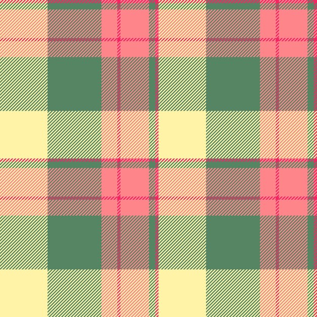Simplicity tartan fabric seamless pajamas texture vector check Costume pattern background textile plaid in green and yellow colors
