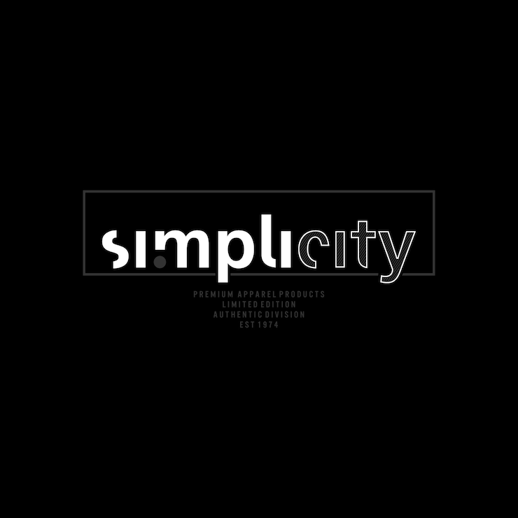 Vektör simplicity typography design label and t shirts print premium vector