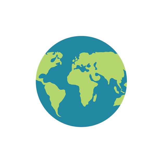 Simplified global map