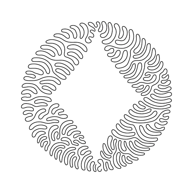 Single continuous line drawing rhombus icon Rhombus logo icon for website design vector art