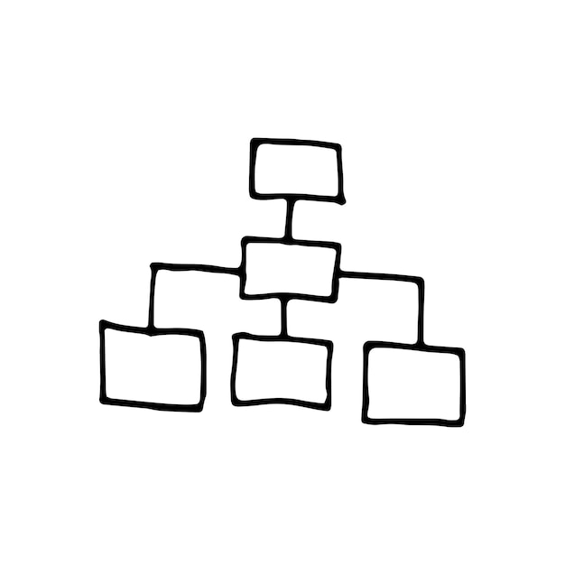 Single element of graph in doodle business set. Hand drawn vector illustration for cards, posters, stickers and professional design.