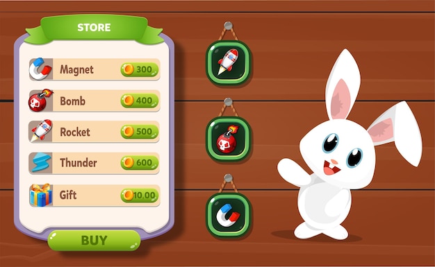 Sıradan Oyun UI Menüsü açılır