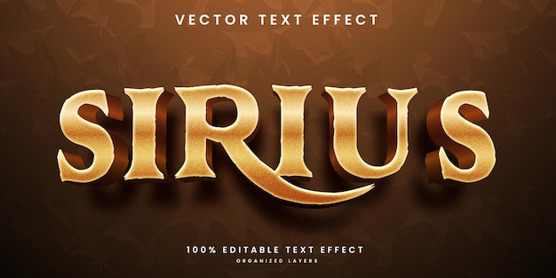 Sirius God Of Egypt editable text effect 