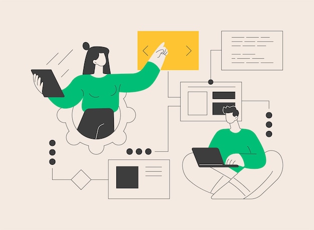 sitemap creation abstract concept vector illustration