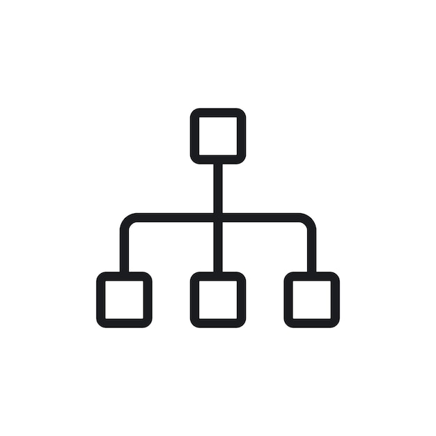 Sitemap icon isolated on white background