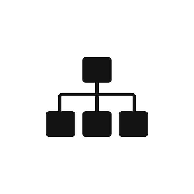 Sitemap icon isolated on white background